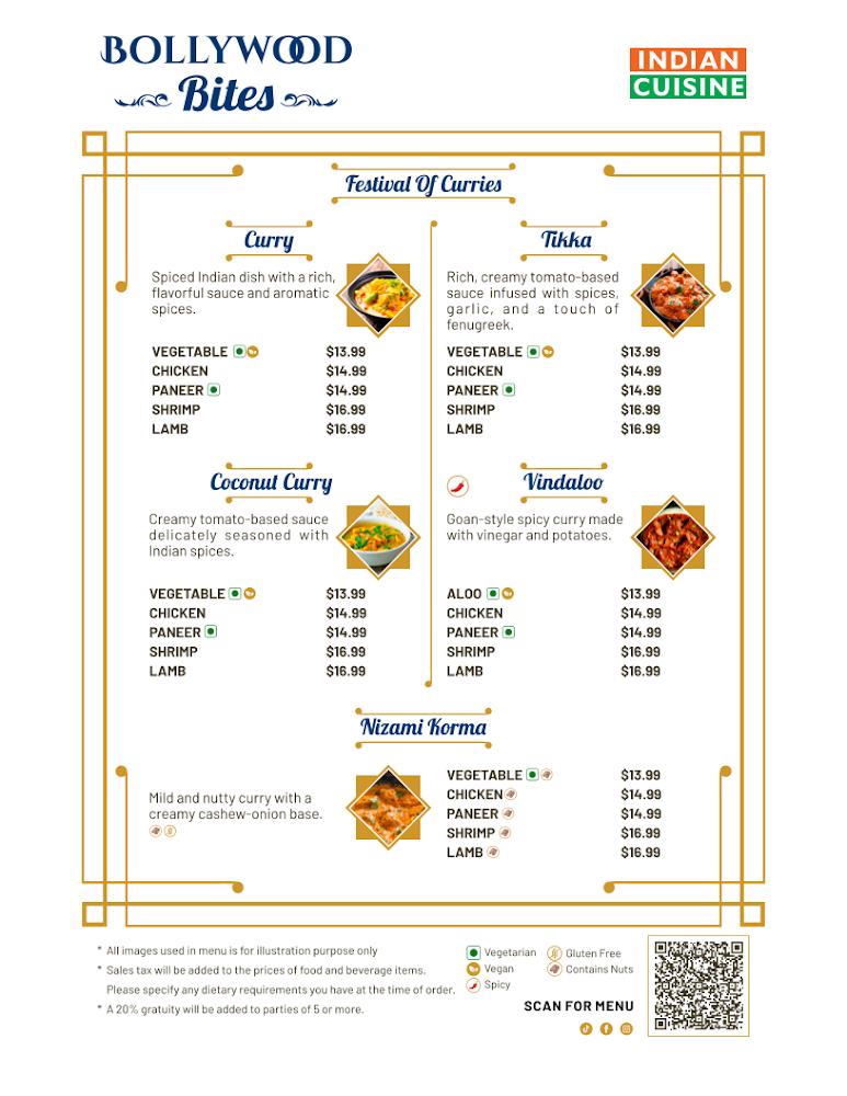 BOLLYWOOD BITES Menu image 1
